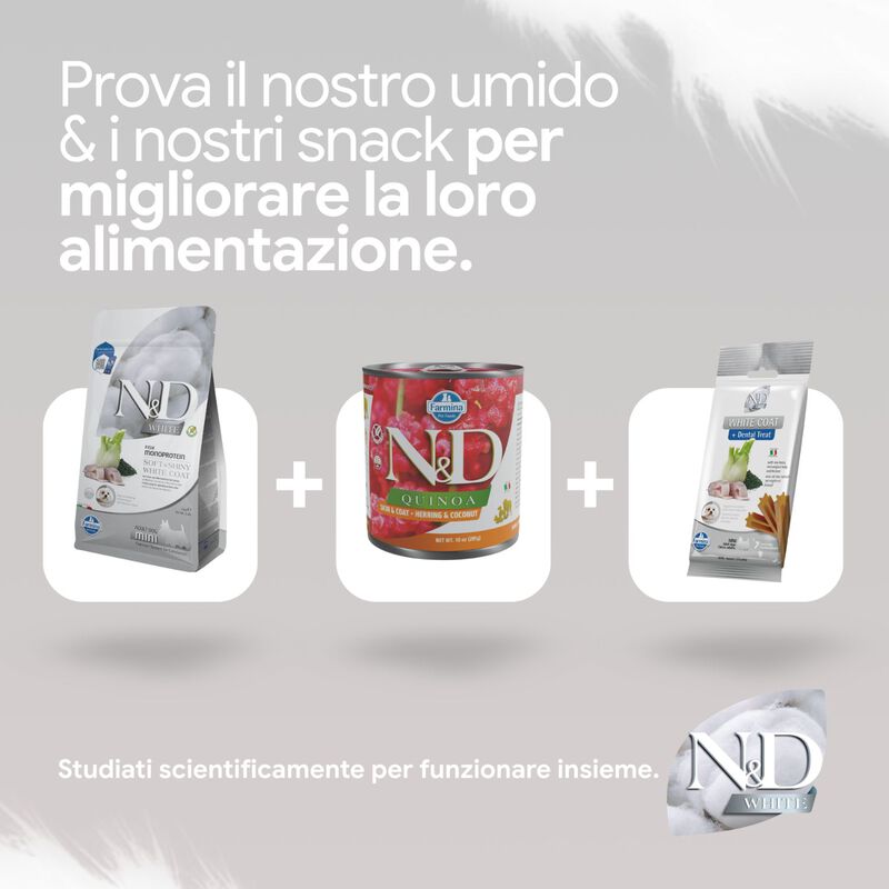N&D Farmina White Dog Adult Mini Spigola, Spirulina & Finocchio 2 kg