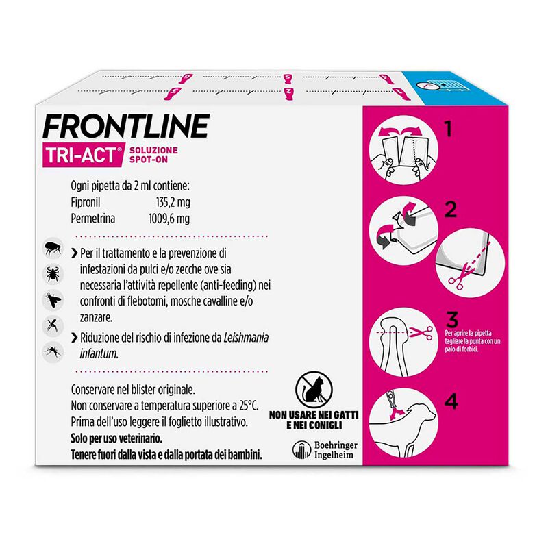 Frontline Tri-act antiparassitario cani 10-20 kg - 6 pipette