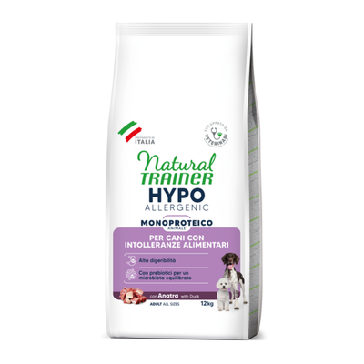 Natural Trainer Hypoallergenic Cani Adulti Anatra 12kg