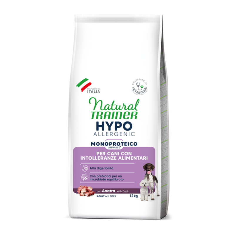 Natural Trainer Hypoallergenic Cani Adulti Anatra 12kg