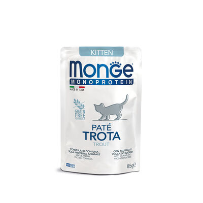Monge Monoprotein Kitten Pat&eacute; Trota 85 gr