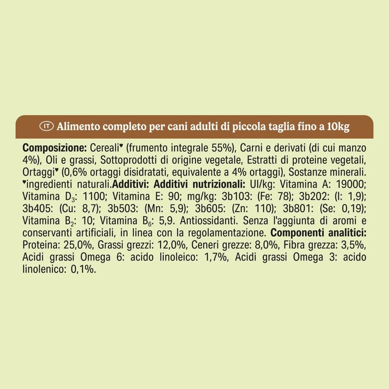 Friskies Dog Adult Mini Menu con Manzo e Verdure 1,5 kg