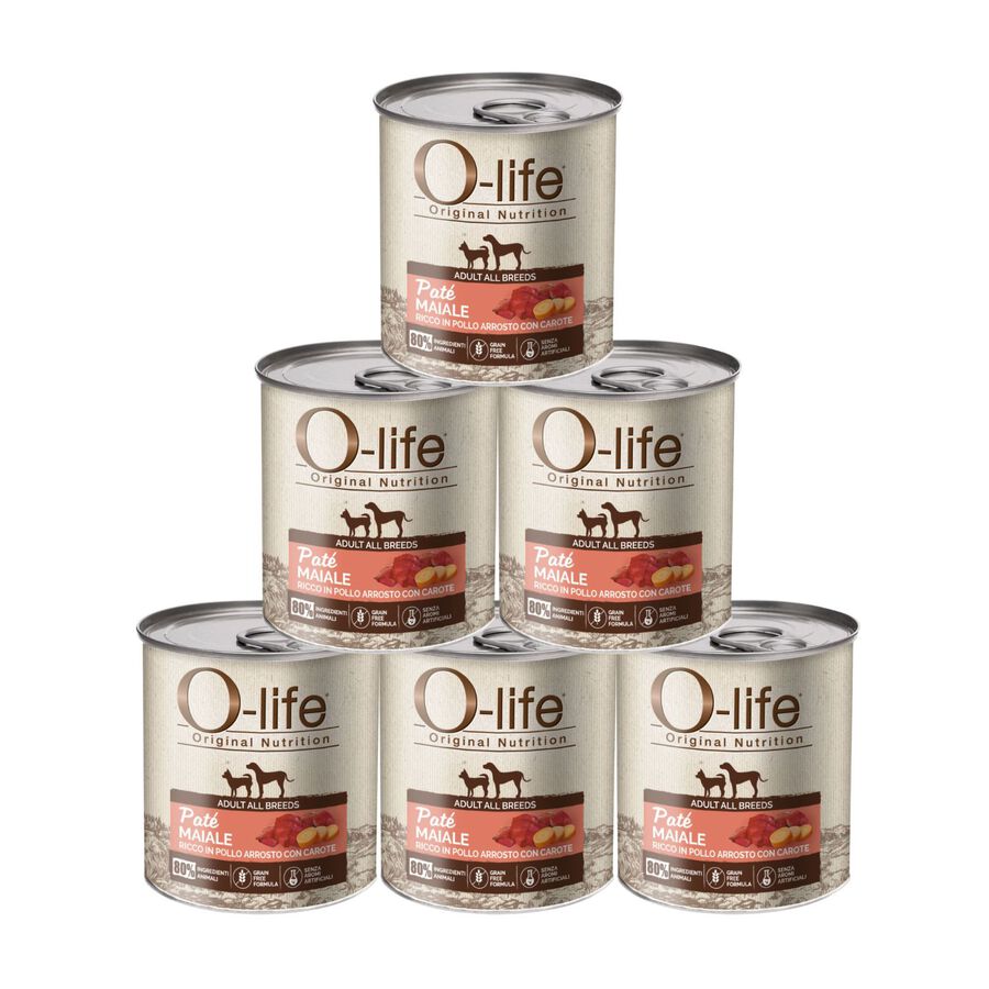 O-life Dog Pat&eacute; al Maiale con Pollo e Carote 400 gr