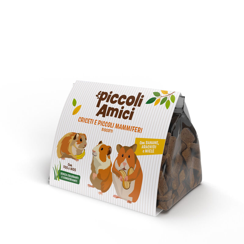 Piccoli Amici Biscotti con Banane, Arachidi e Miele per criceti 100gr