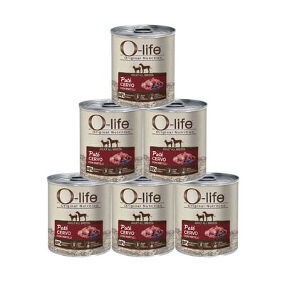 O-life Adult All Breeds Pat&eacute; Cervo con Mirtilli 400g