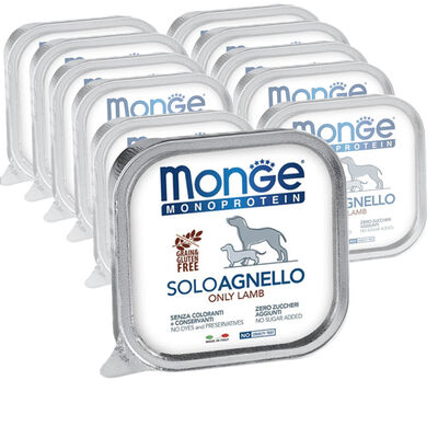 Monge Monoprotein per cani adulti Paté Solo Agnello 150 gr