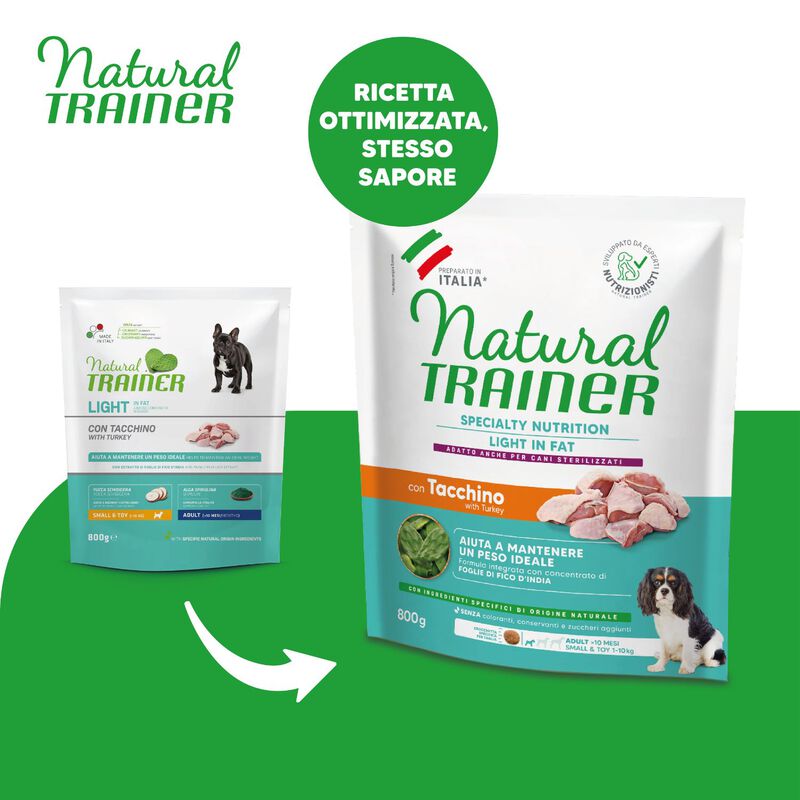 Natural Trainer Dog Ideal Weight Small & Toy Adult con Carni bianche 2 kg