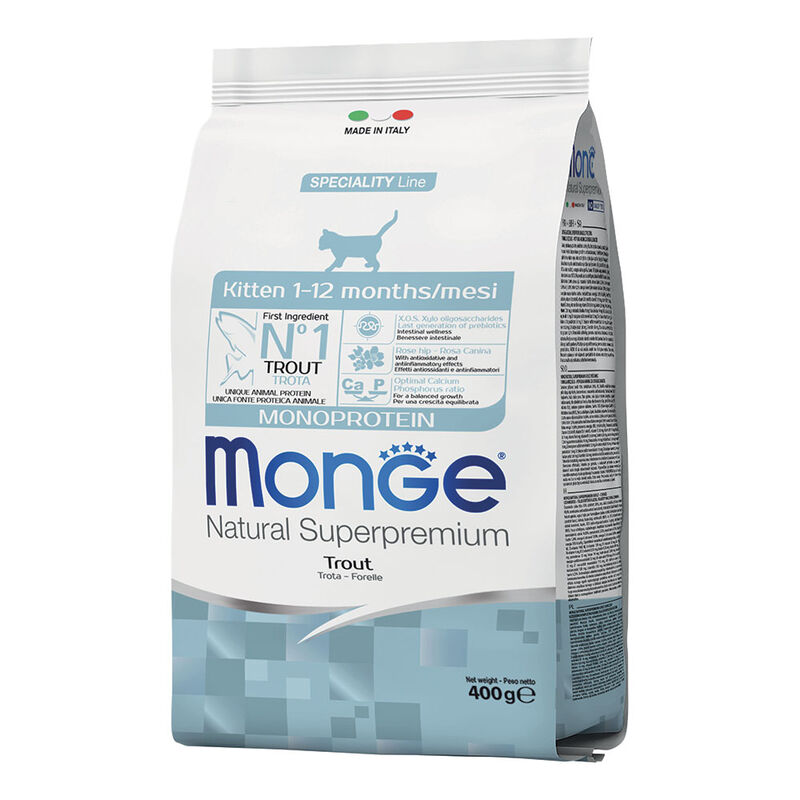 Monge Natural Superpremium Monoprotein Kitten Trota 400 gr