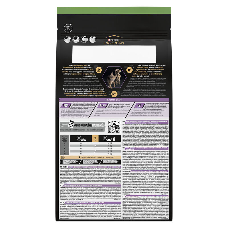 Purina Pro Plan Healthy Start Cat Kitten 3-12 mesi Sterilised Salmone 1,5 kg