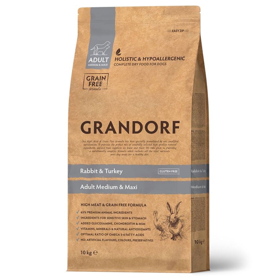 Grandorf Dog Adult Medium/Maxi Coniglio e Tacchino 10Kg
