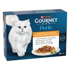 Gourmet Perle Cat Adult Filettini in Salsa Tacchino Tonno Anatra e Agnello 8 x 85 gr