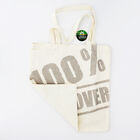 Shopper in tessuto con stampa grigia 100% Pet Lover