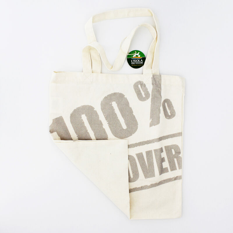 Shopper in tessuto con stampa grigia 100% Pet Lover