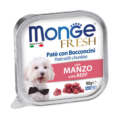 Monge Fresh Dog Adult Paté con Bocconcini con Manzo 100 gr
