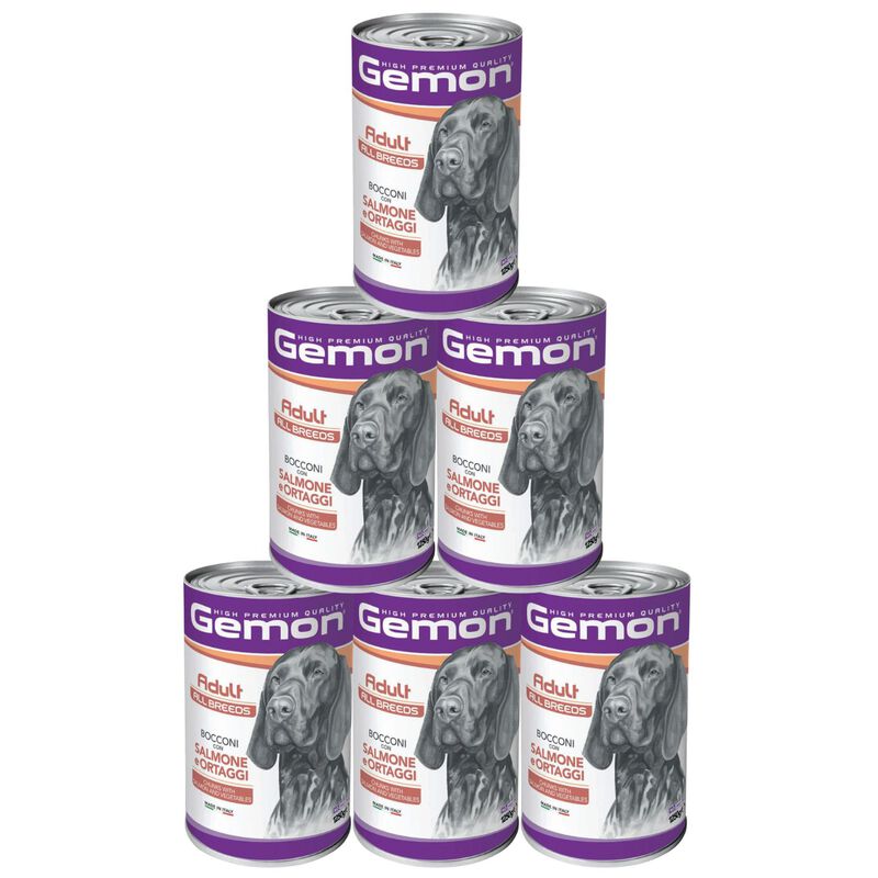 Gemon Dog All breeds Adult bocconi con Salmone e ortaggi 1250gr