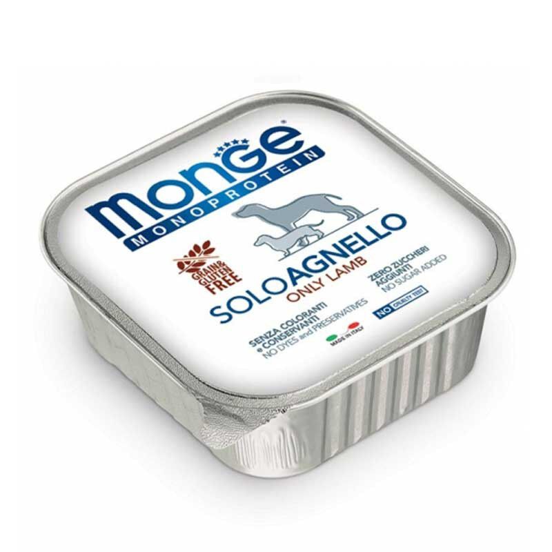 Monge Monoprotein per cani adulti Paté Solo Agnello 150 gr