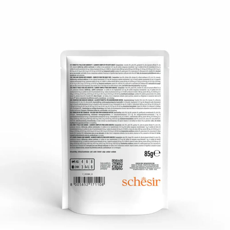 Schesir Cat Tonnetto e Pollo con Gamberetti 85 gr
