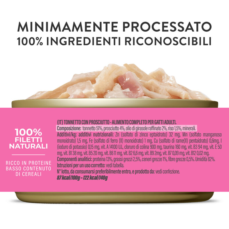 Schesir Cat Adult Tonno e prosciutto jelly 140g
