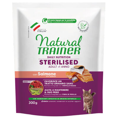 Natural Trainer Cat Adult Sterilised Salmone 300 gr