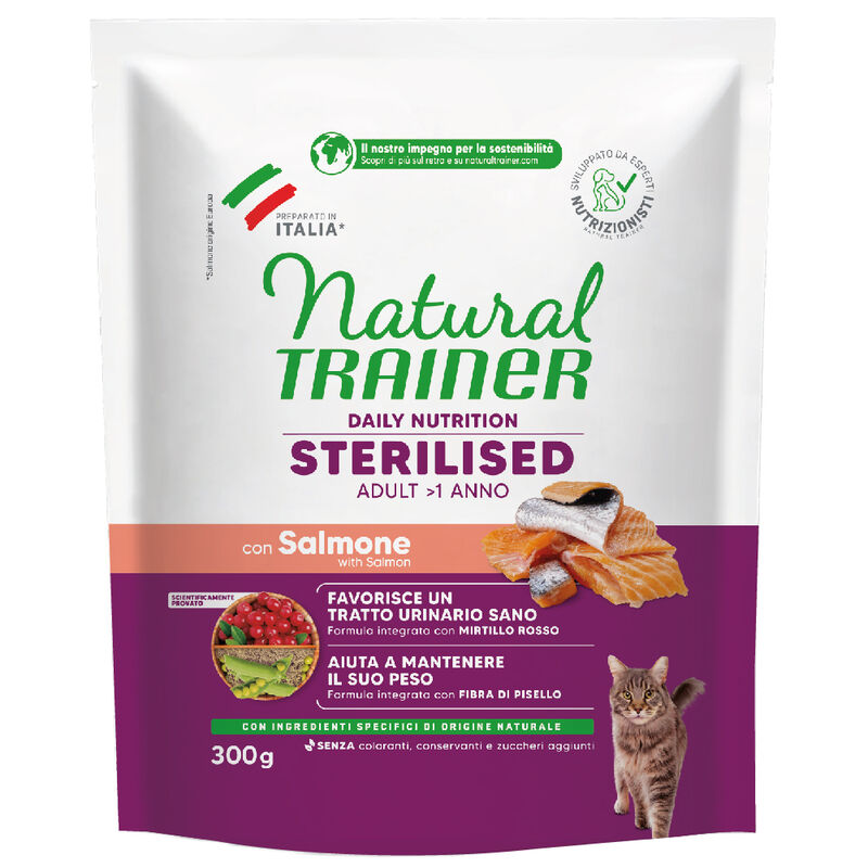 Natural Trainer Cat Adult Sterilised Salmone 300 gr