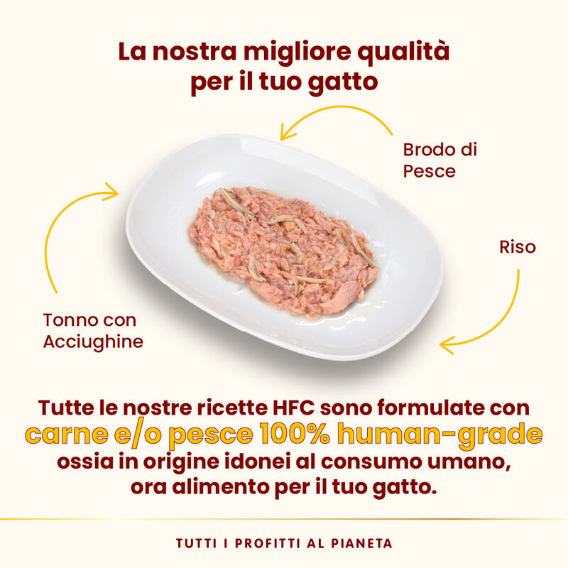 Almo Nature Cat HFC Natural Tonno e Acciughine 150g