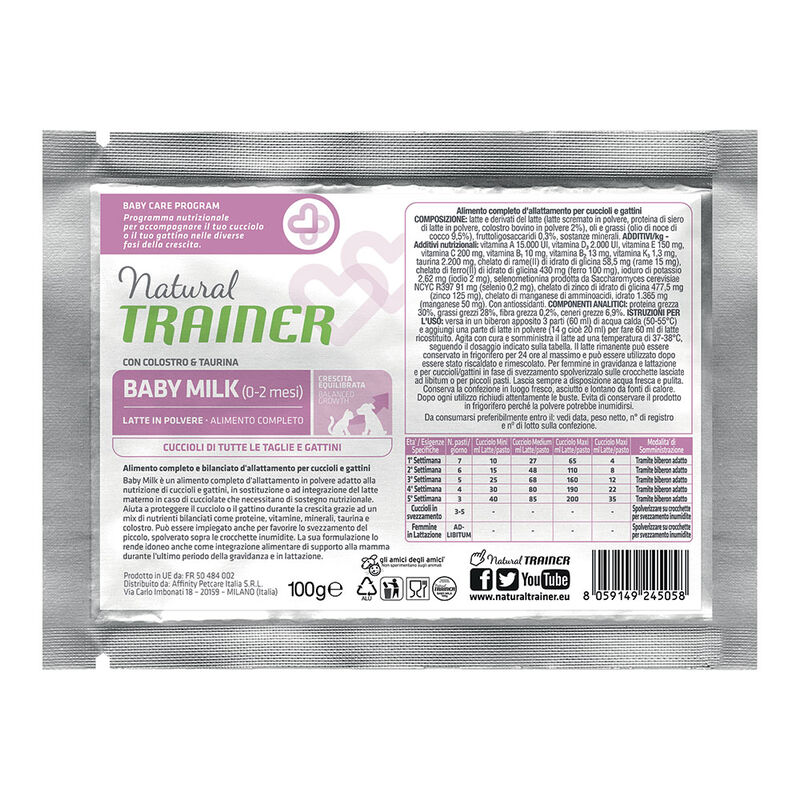 Personal Trainer Baby Milk per cuccioli e gattini 100 gr
