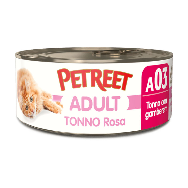 Petreet Cat Tonno rosa Tonno con gamberetti 70 gr