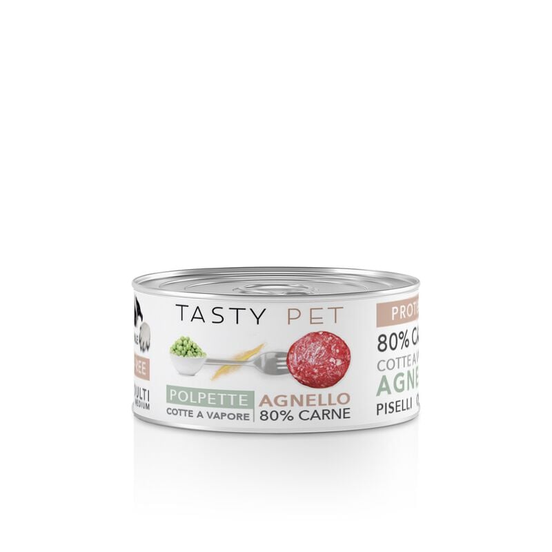 Tasty Pet Polpette in Salsa per cani con Agnello, Carote e Piselli 150 gr