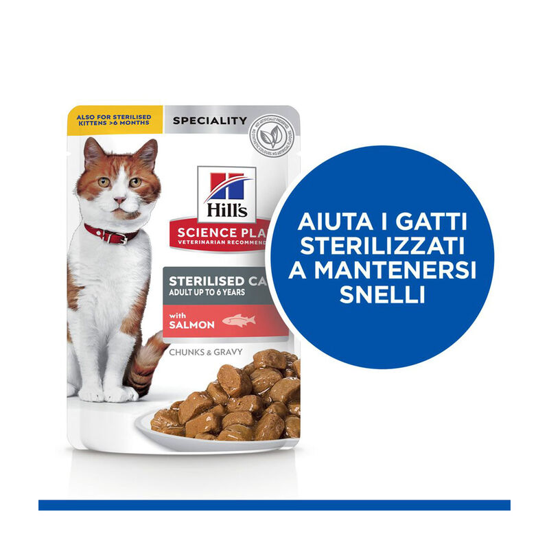 Hill's Science Plan Cat Adult Sterilised con Salmone 85 gr
