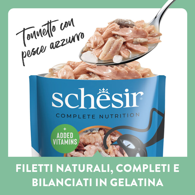 Schesir Cat Tonnetto con Pesce Azzurro in jelly 85 gr