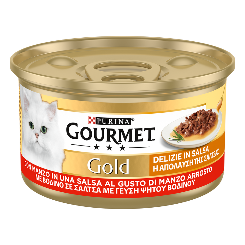 Gourmet Gold Cat Adult Delizie in Salsa Manzo 85 gr