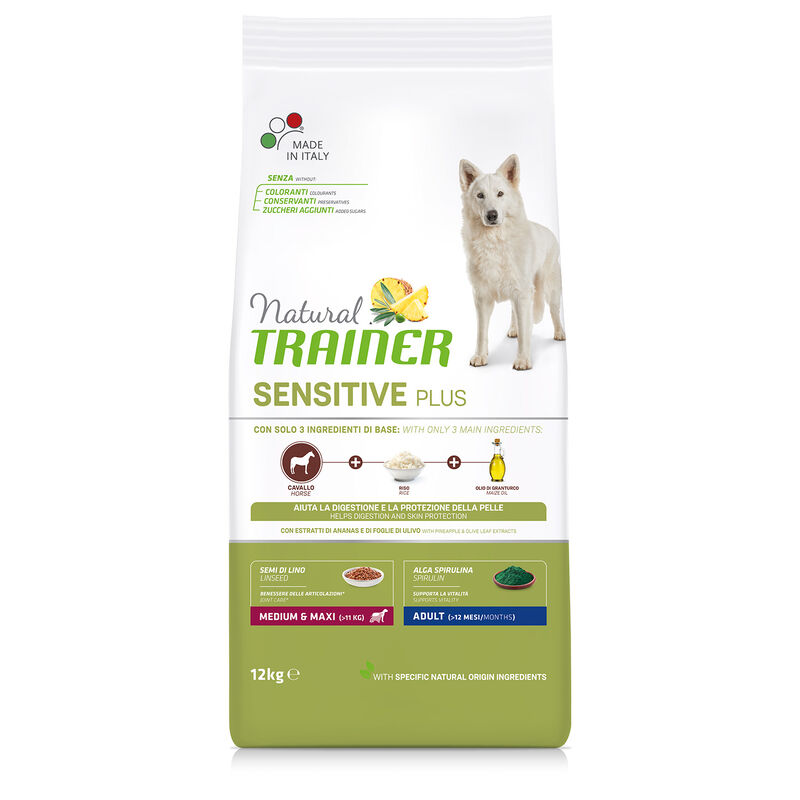 Natural Trainer Sensitive Plus Dog Adult Medium/Maxi Cavallo 12 kg