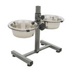 Trixie Bar per Cani con Supporto alzaciotole regolabile in altezza e 2 ciotole acciaio 4,5 lt