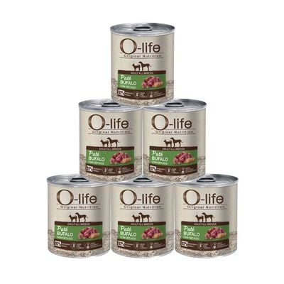 O-life Adult All Breeds Pat&eacute; Bufalo con Ortaggi 400g