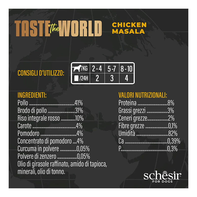 Schesir Taste the World  Dog Adult Pollo Masala in brodo 150gr