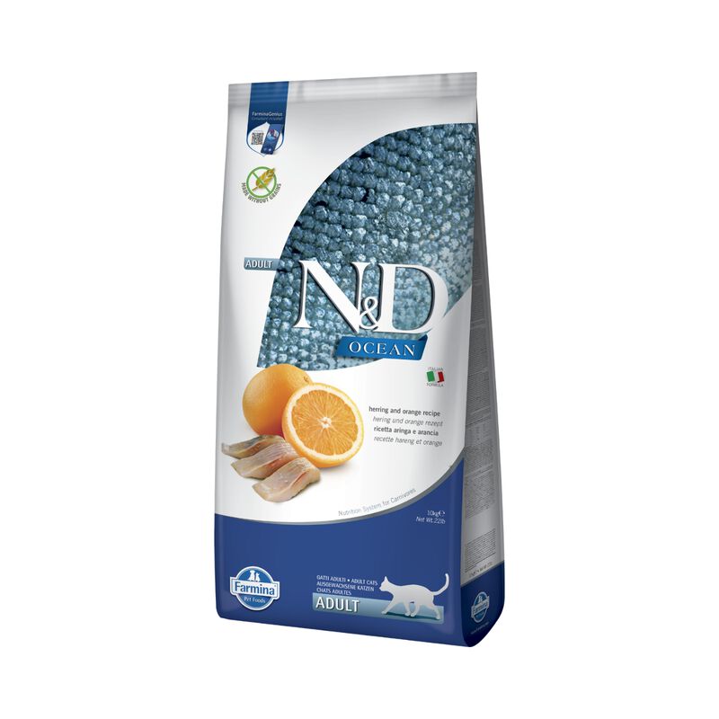 N&D Farmina Ocean Cat Adult Aringa & Arancia 10 kg