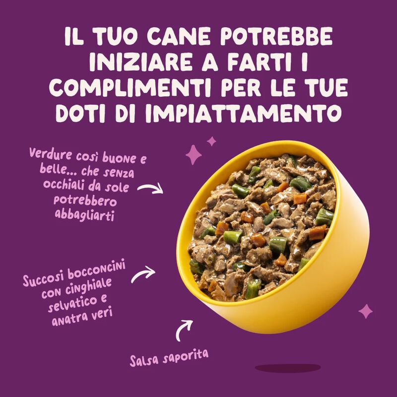 Edgard & Cooper Cibo umido per cani adulti Cinghiale a Anatra 150 gr