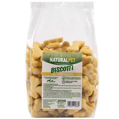 Naturalpet Dog Adult Snack biscotti gusto formaggio 500gr