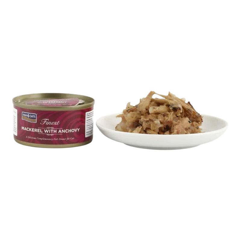 Fish4Cats Finest Cibo Umido per gatti Sgombro e Acciughe 70 gr