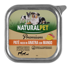 Naturalpet Premium Dog Adult Paté ricco in Anatra con mango 150gr