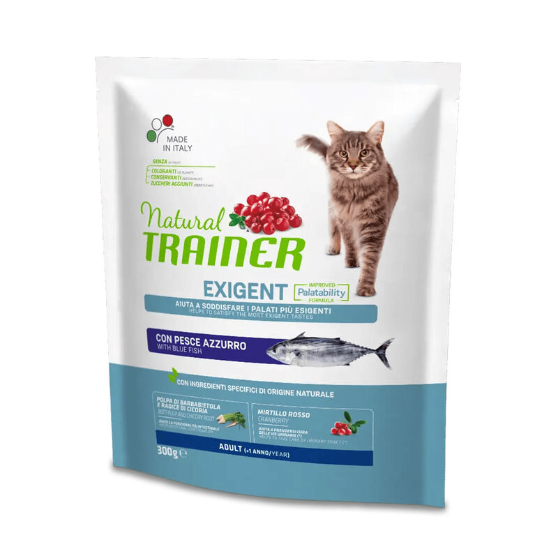 Natural Trainer Cat Exigent con Pesce Azzurro 300 gr