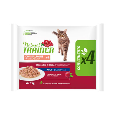 Natural Trainer Cat Adult Salmone 4x85 gr