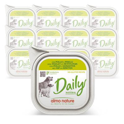 Almo Nature Daily Dog Adult Pollo e Piselli 100g 