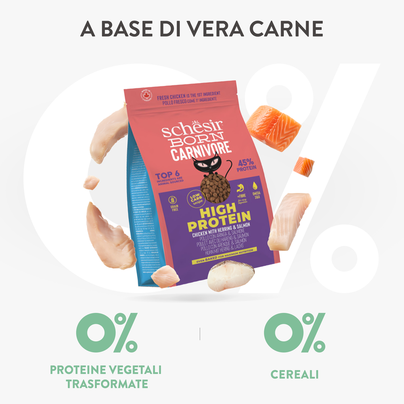 Schesir Born Carnivore Kitten Pollo con Uovo 255gr