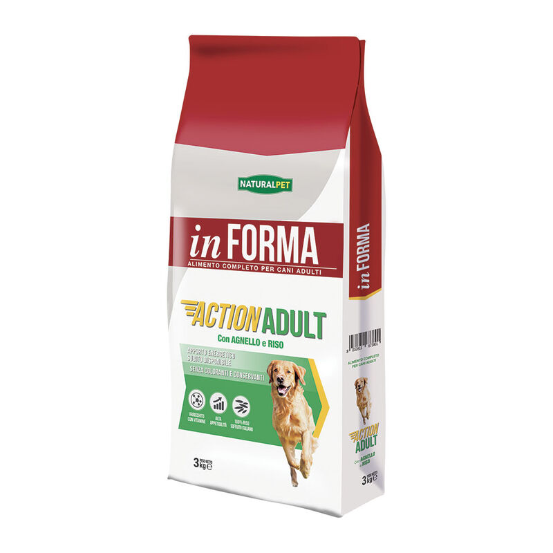 Naturalpet In Forma Action Dog Adult agnello e riso 3 kg
