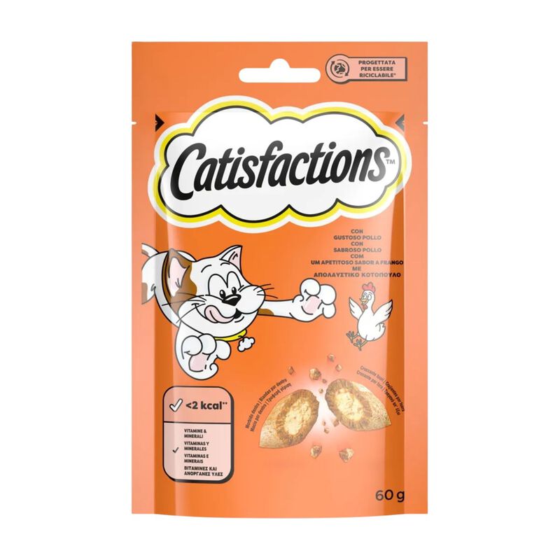 Catisfactions Snack per Gatto con Pollo 60 gr