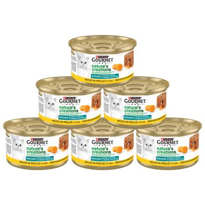 Gourmet Nature's Creation Cat Mousse Cuore di Pollo e carote in salsa 85gr