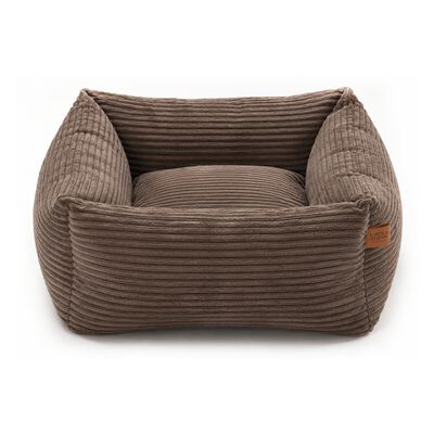 L'Isola dei Tesori Cuccia Relax Quadrata per cani e gatti Marrone 50x50x20 cm