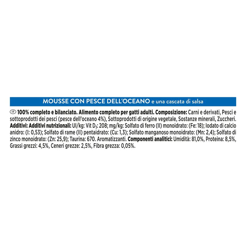 Gourmet Revelation Cat Mousse Pesce dell'oceano 4pz x 57gr