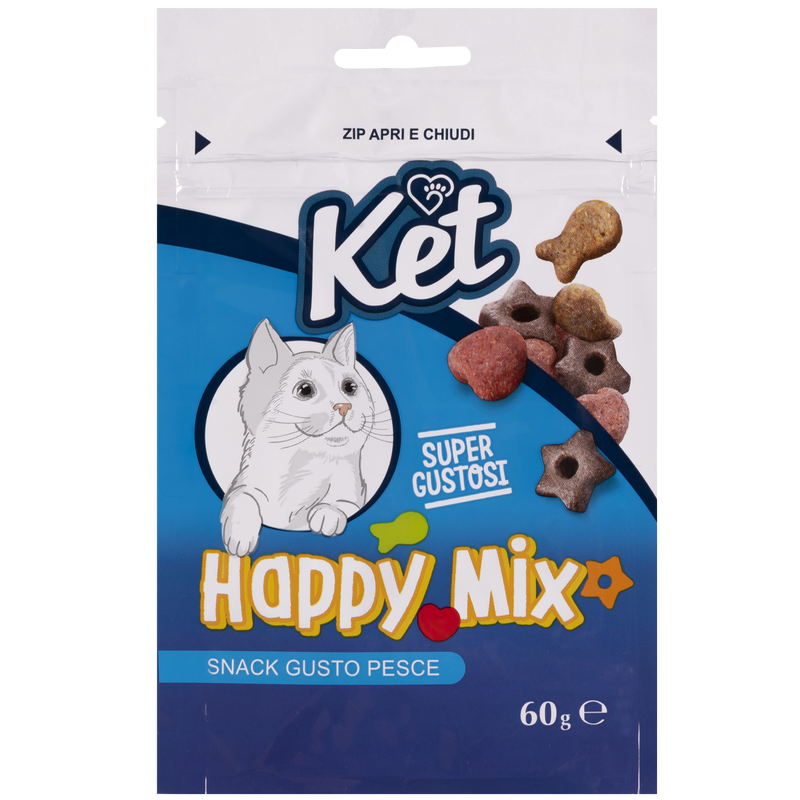 Ket Cat Adult Snack Happy Mix gusto Pesce 60 gr
